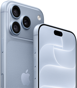 iPhone 18 Pro, glacier, front and back view showing Ceramic Shield, triple camera system