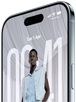 iPhone Air, front exterior, side exterior, showcasing all screen display with Lock Screen