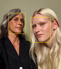 Centre Stage for photos feature in use highlighting the faces of two people