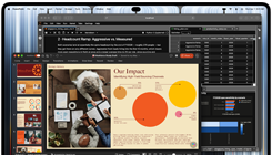 MacBook Pro with PROLED XDR Display, space black colour, display shows a presentation being created in Microsoft PowerPoint using JupyterLab and Terminal to create content