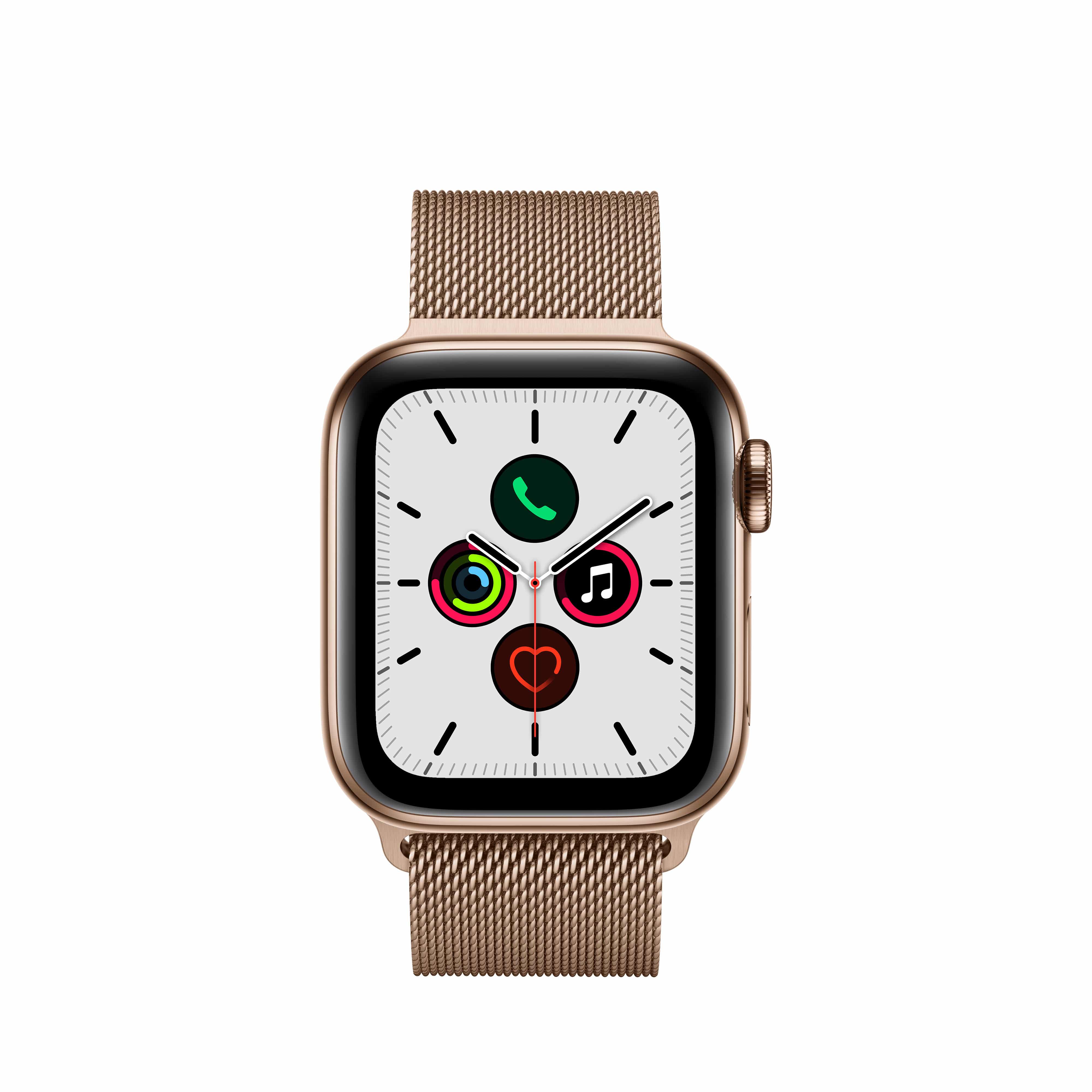 Apple Watch Series 5 GPS + Cellular, 44mm Gold Stainless ...