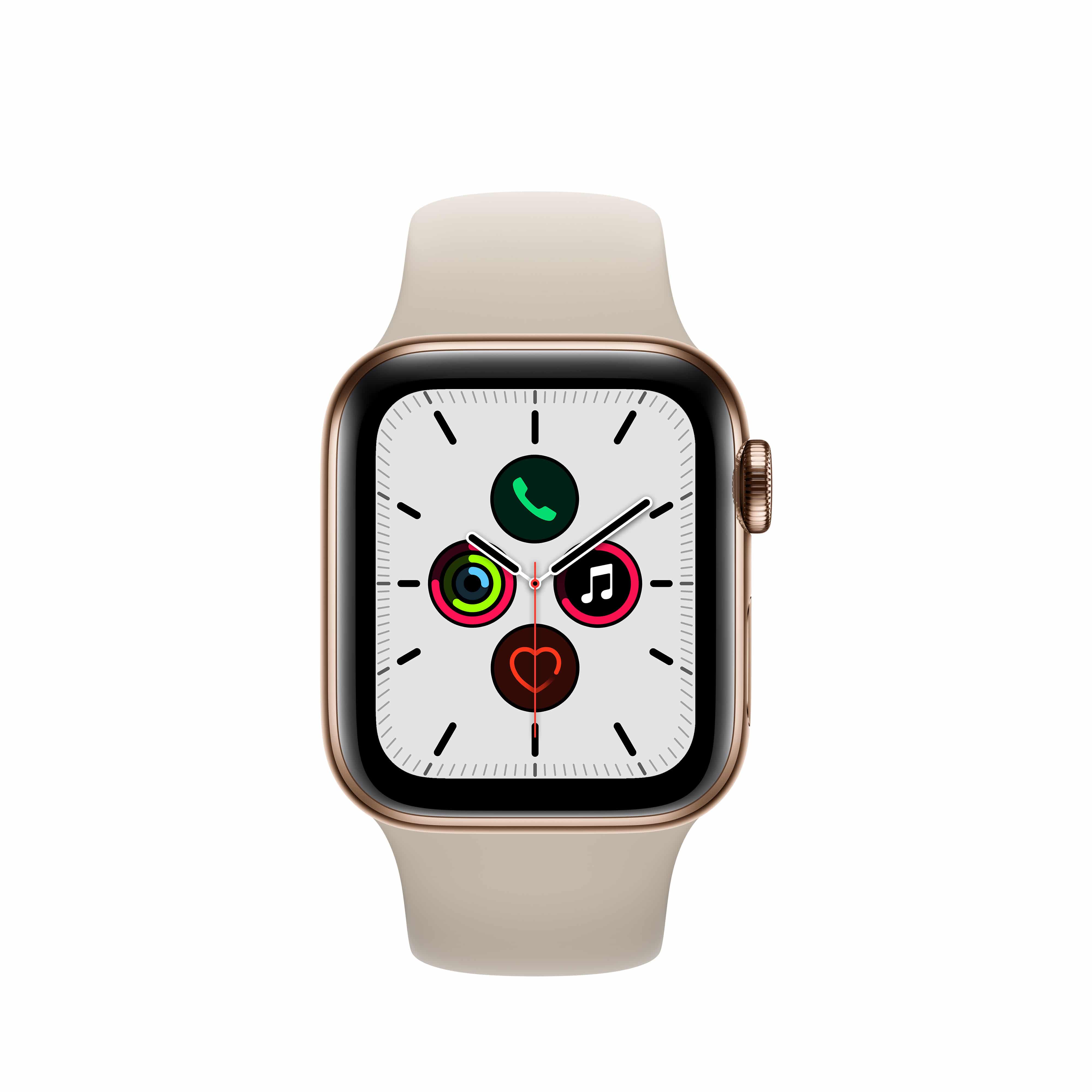Apple Watch Series 5 GPS + Cellular, 44mm Gold Stainless ...