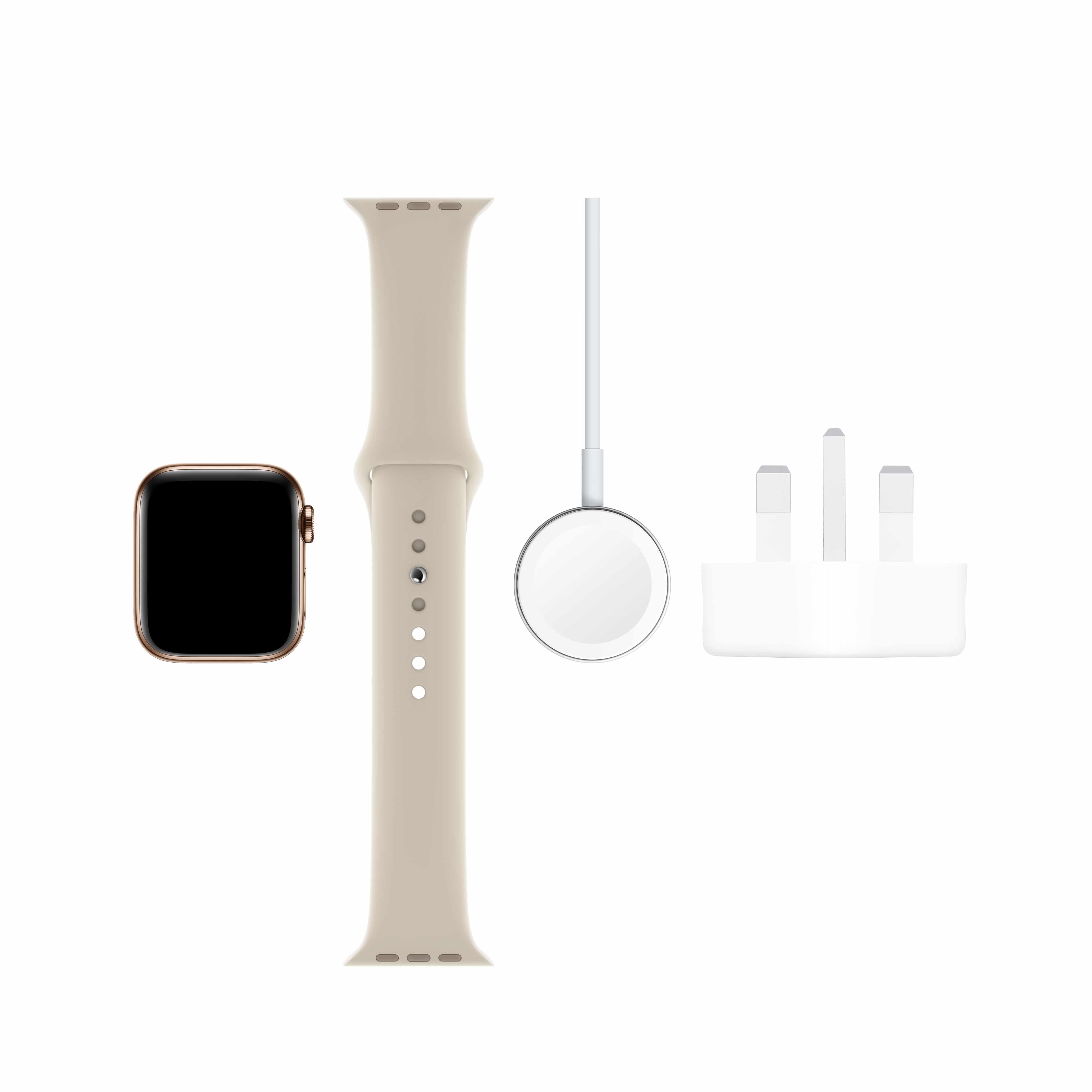 Apple Watch Series 5 GPS + Cellular, 44mm Gold Stainless ...