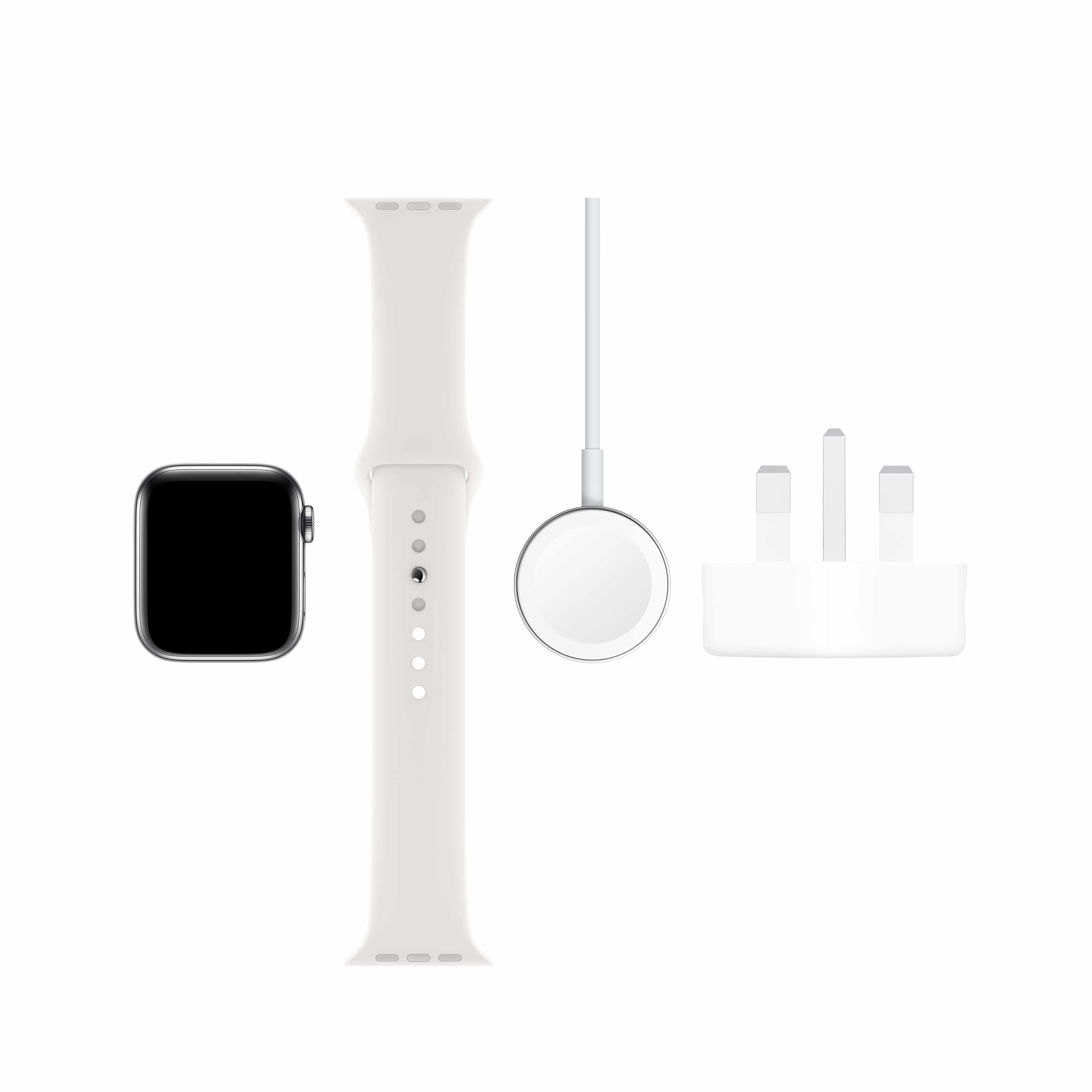 Apple Watch Series 5 GPS + Cellular, 40mm Stainless Steel ...
